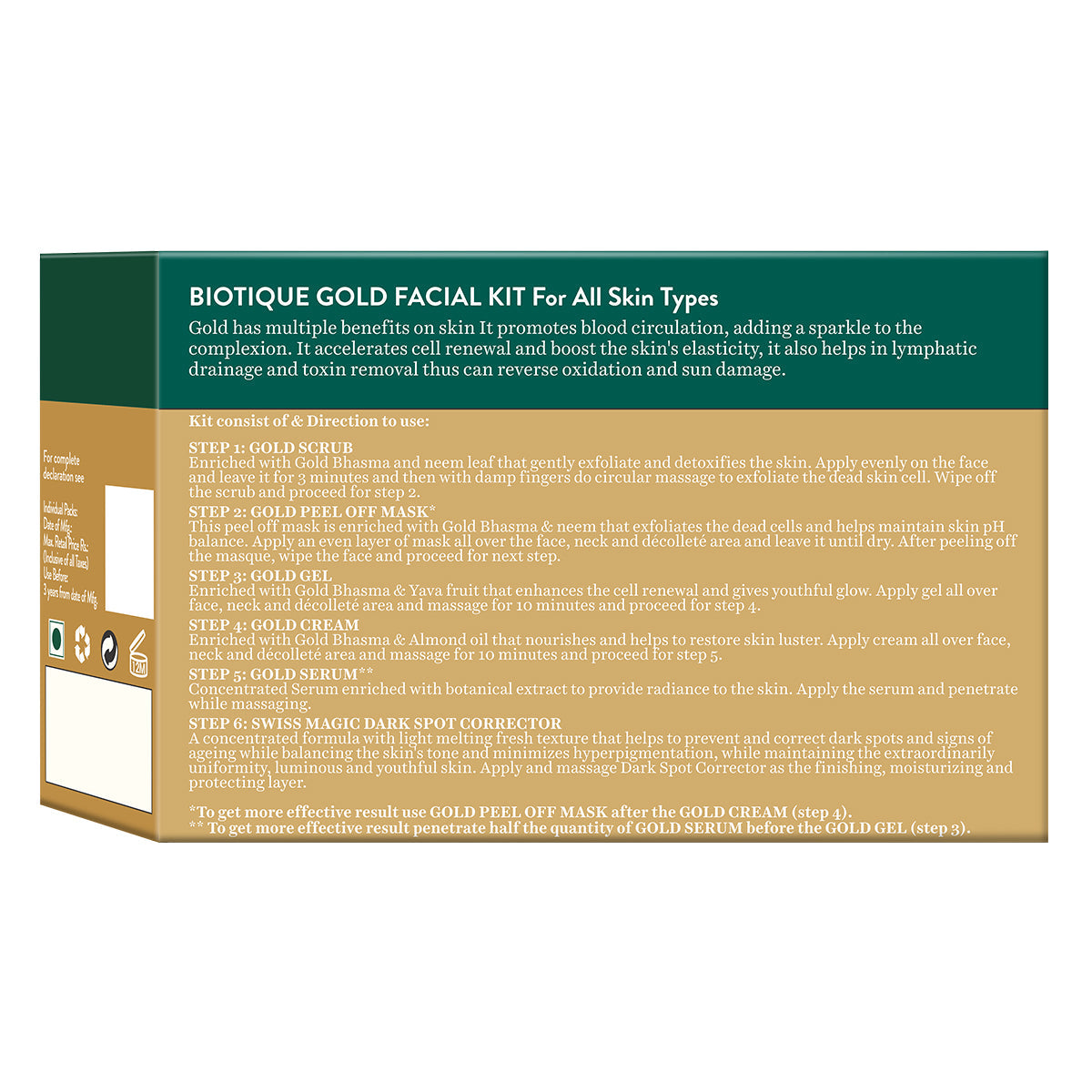 Biotique Gold Radiance Young Skin Facial Kit 65g