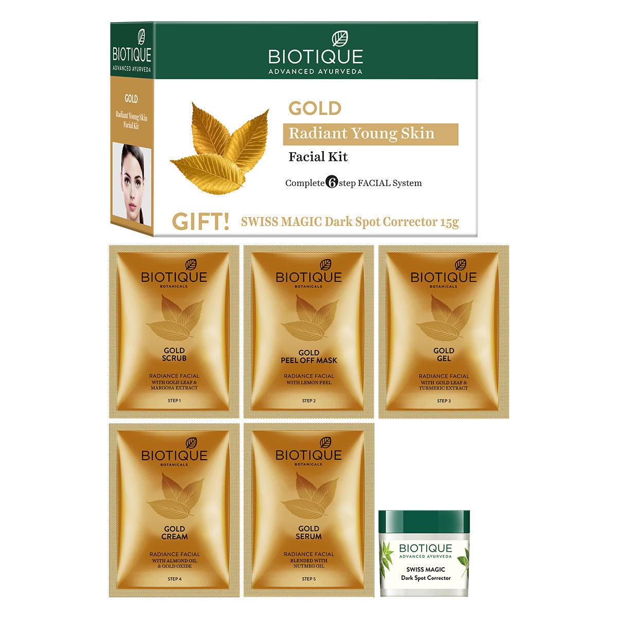 Biotique Gold Radiance Young Skin Facial Kit 65g