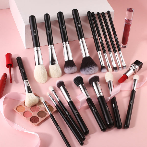 Beili Classic Black Goat Hair Makeup Brush Set(25Pcs) - B25