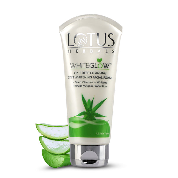 Lotus Herbals Whiteglow 3 In 1 Deep Cleansing Skin Brightening Facial Foam