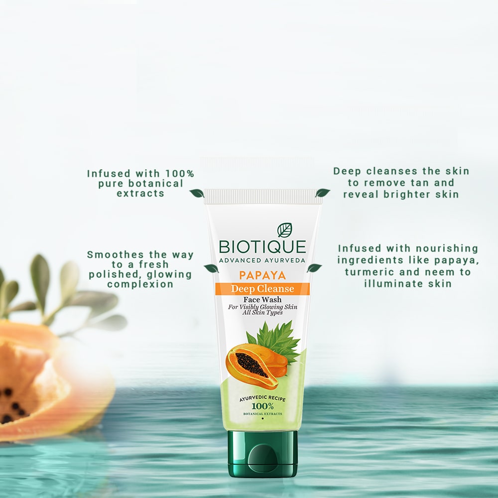 Biotique Papaya Deep Cleanse Face Wash 100ml