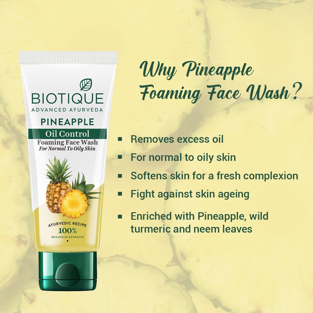 Biotique Pineapple Oil Control Foaming Face Wash 100ml