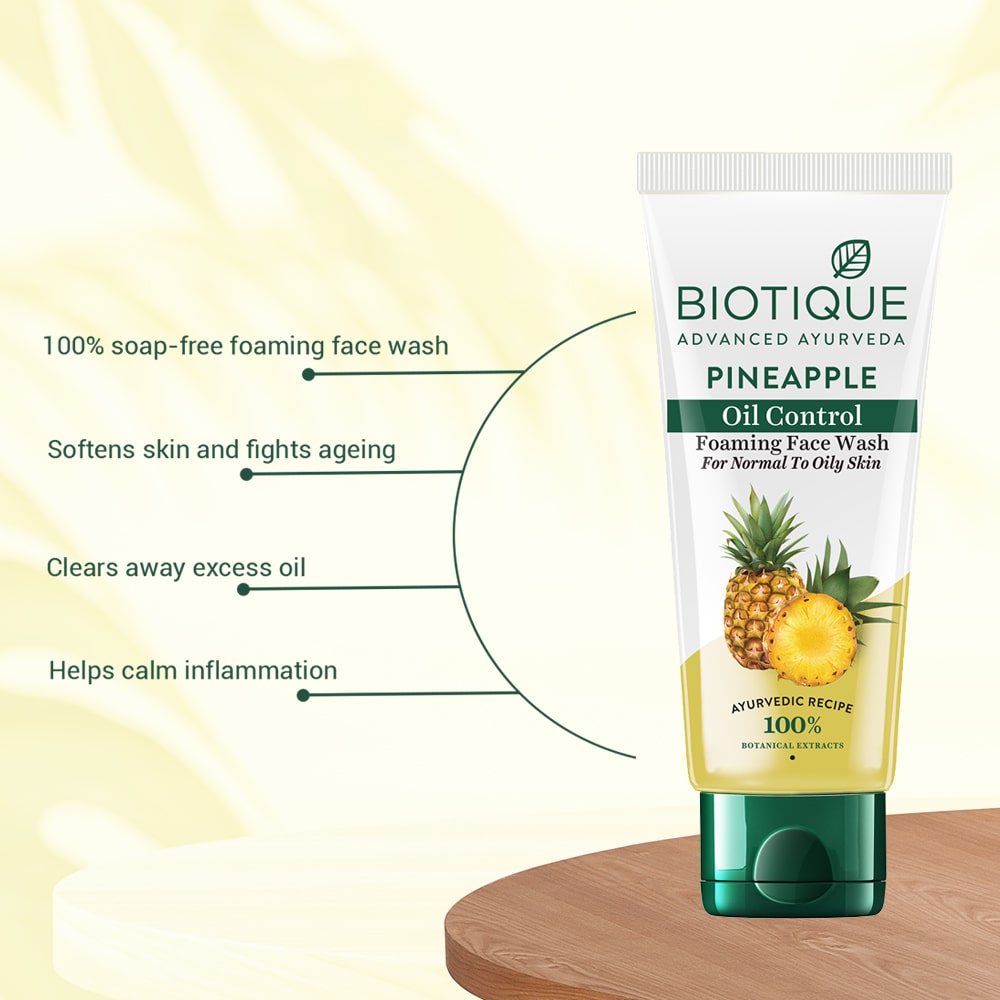 Biotique Pineapple Oil Control Foaming Face Wash 100ml