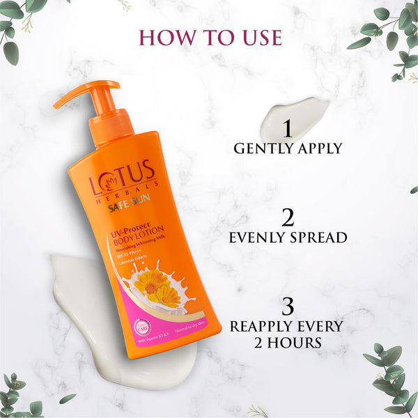 Lotus Herbal Safe Sun Uv Protect Body Lotion Spf 25 Pa+++