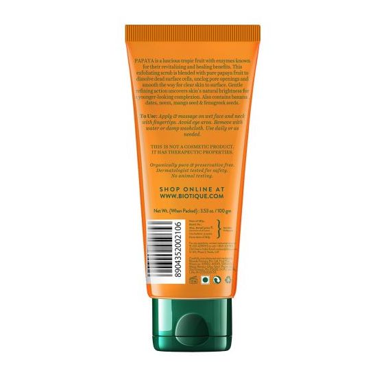 Biotique Papaya Tan Removal Brightening & Revitalizing Face Scrub 50ml