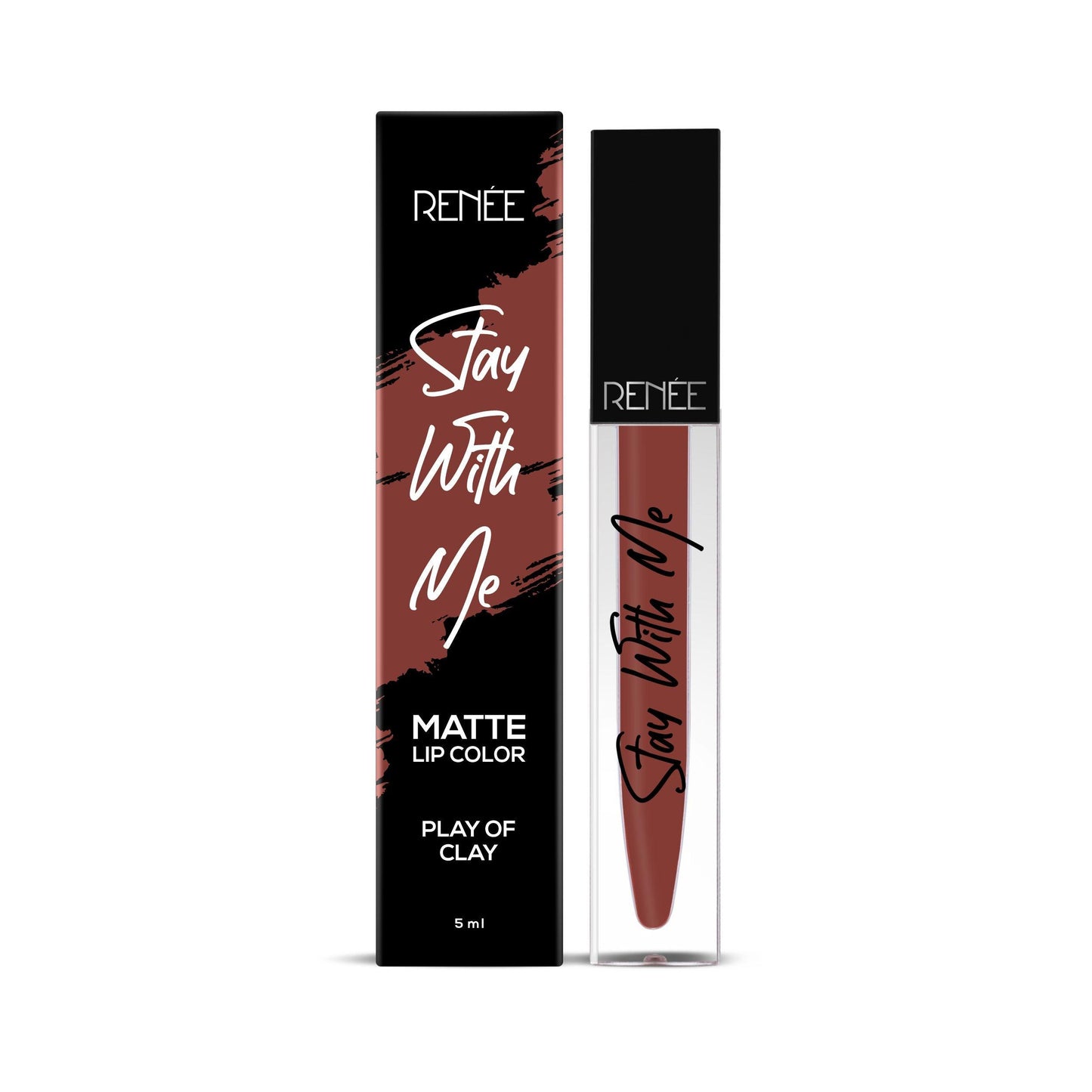 Renee Stay With Me Matte Liquid Lip Color 5ml - Play Of Clay