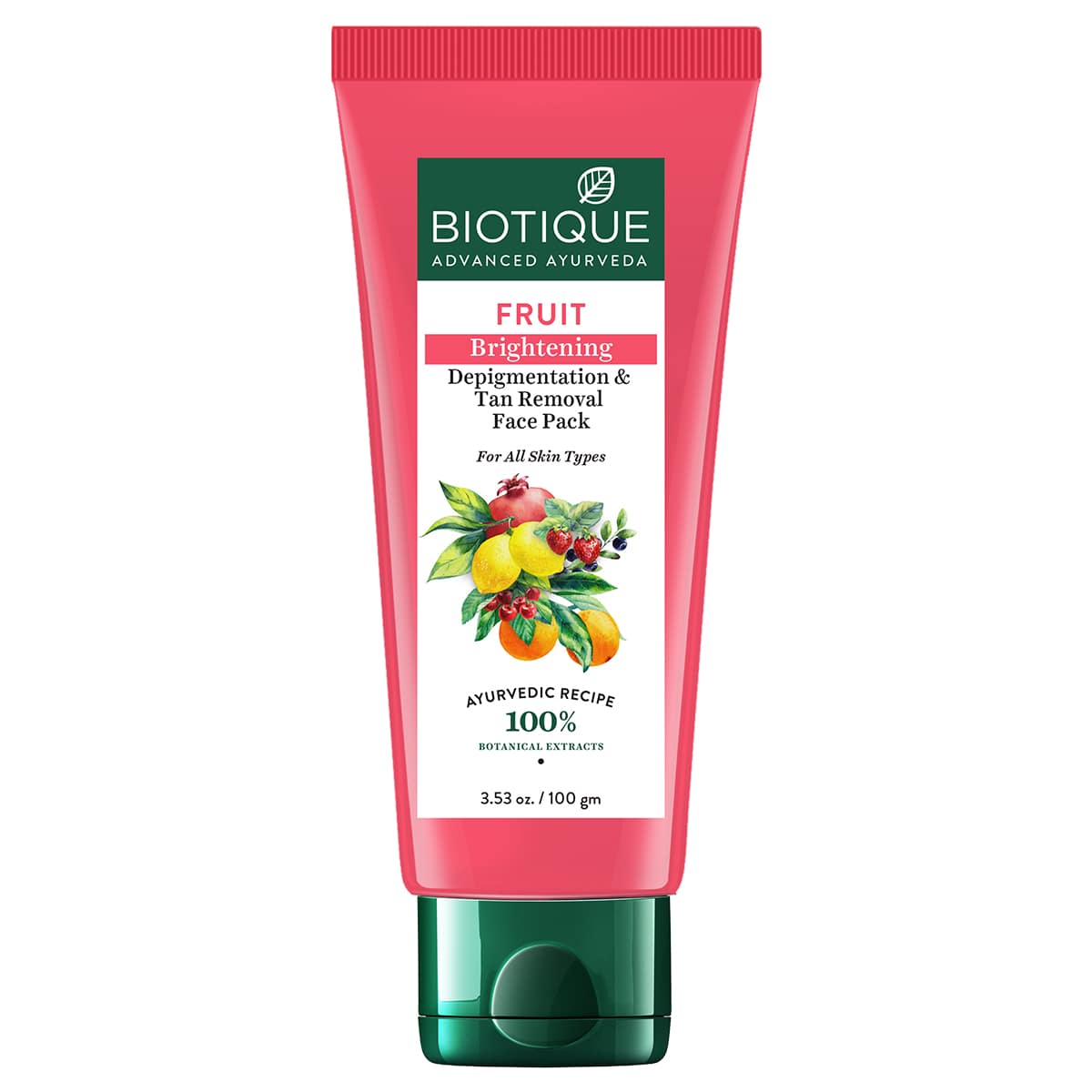 Biotique Fruit Brightening Depigmentation & Tan Removal Face Pack 100ml