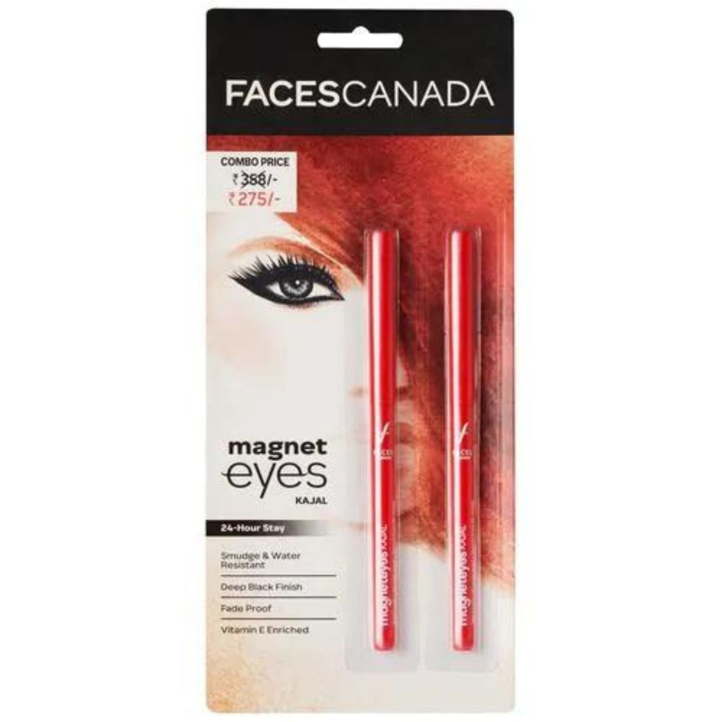 Faces Canada - Magnet Eyes Kajal, 2 In 1 Black, 0.7 g