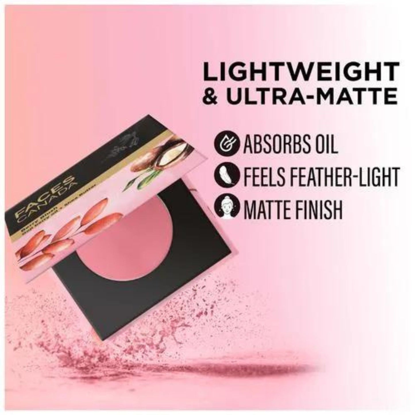 Faces Canada Berry Blush - Mattifying & Long Lasting, Lightweight, Hop To The Beach, 4 g Sun Kissed Orange