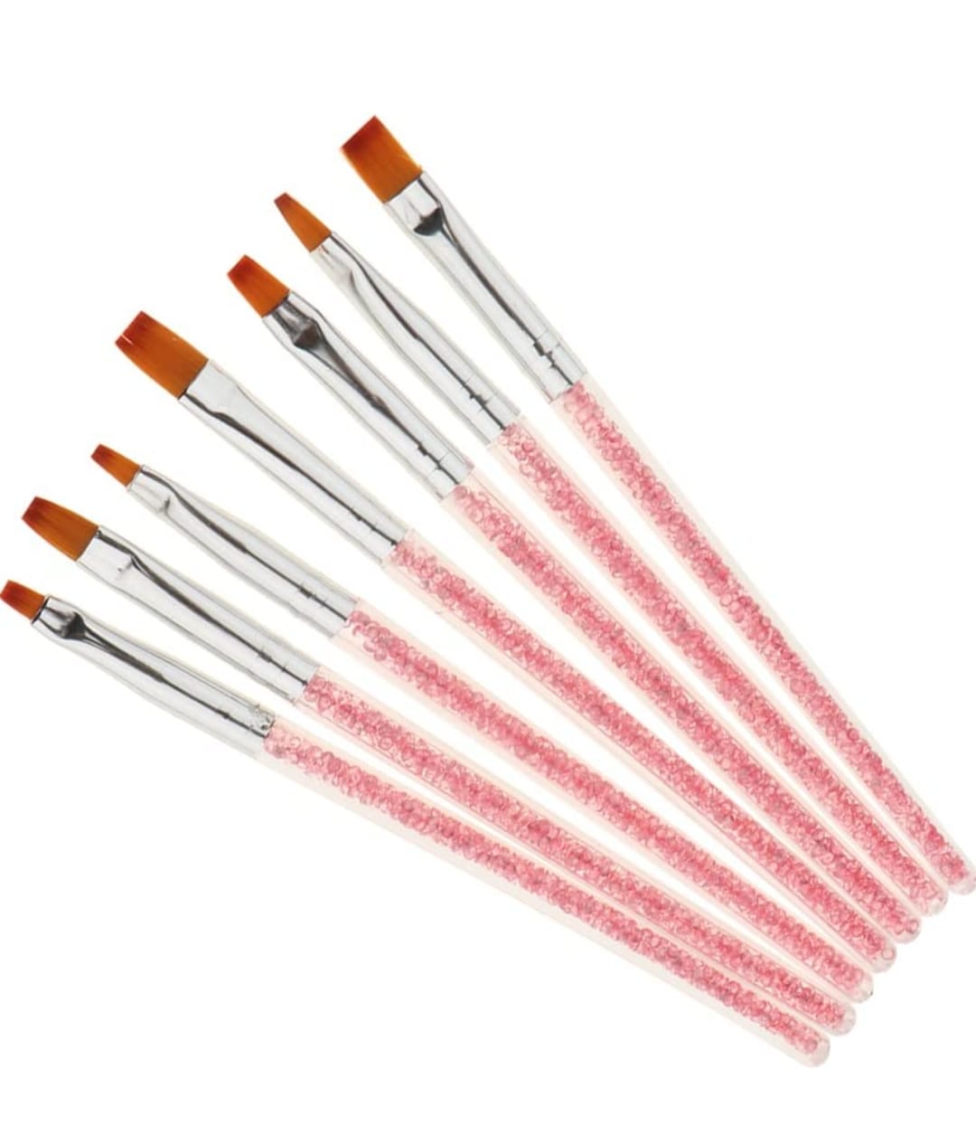 7 Pieces Acrylic Nail Art Brush Set Flat