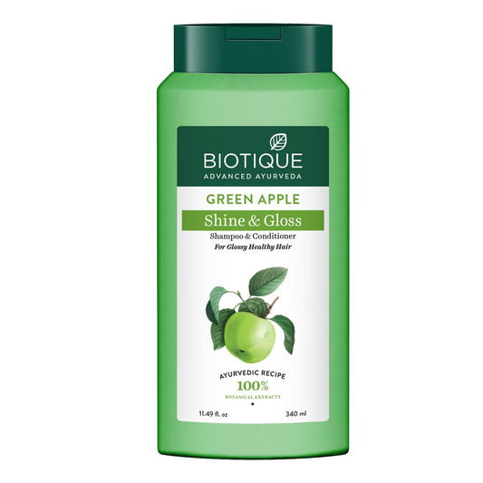 Biotique Green Apple Shine & Gloss Shampoo & Conditioner 340ml