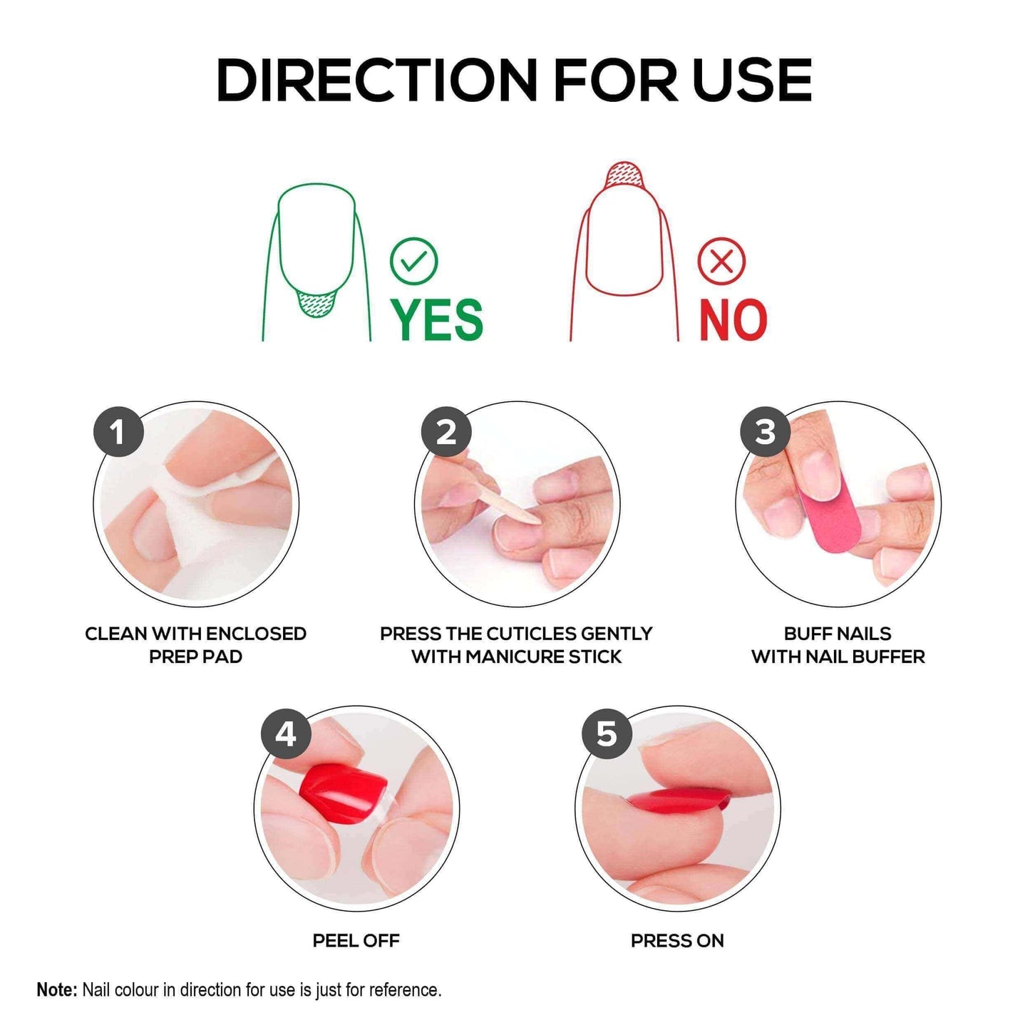 Renee Stick On Nails - DN 01(Multicolor)