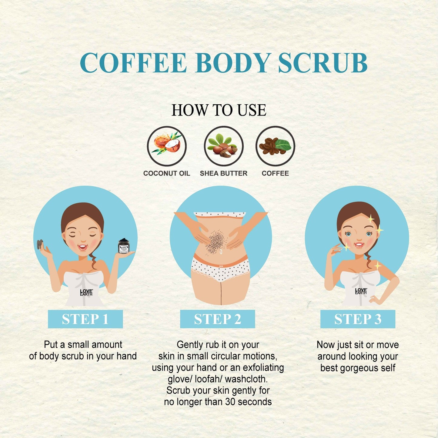 Love Earth Coffee Body Scrub - 100g