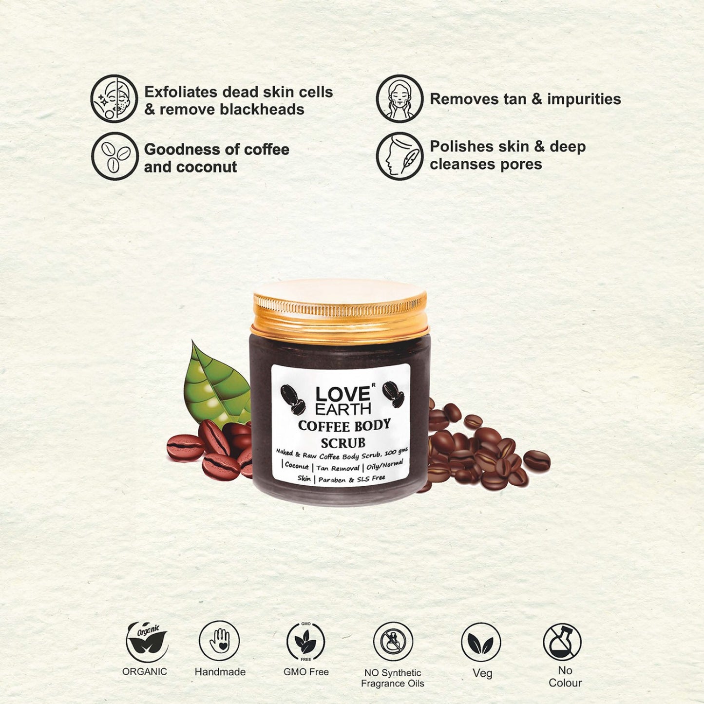 Love Earth Coffee Body Scrub - 100g