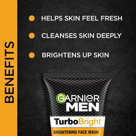 Garnier Turbo Bright Brightening Face Wash 100g