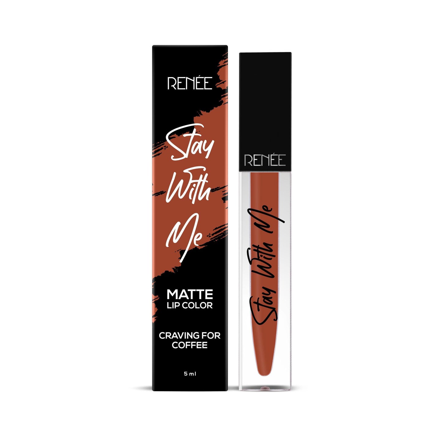 Renee Stay With Me Matte Liquid Lip Color 5ml - Craving For Coffee