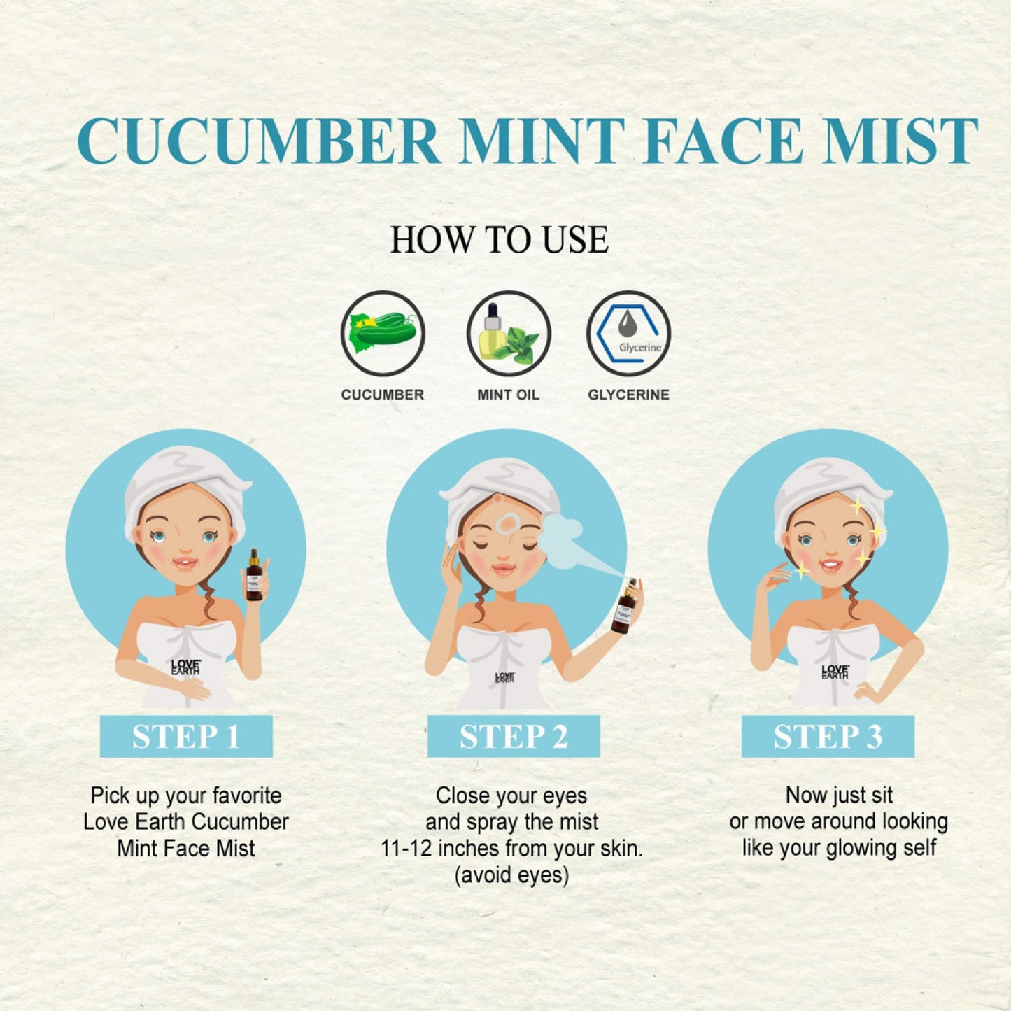 Love Earth Cucumber Mint Mist - 100ml