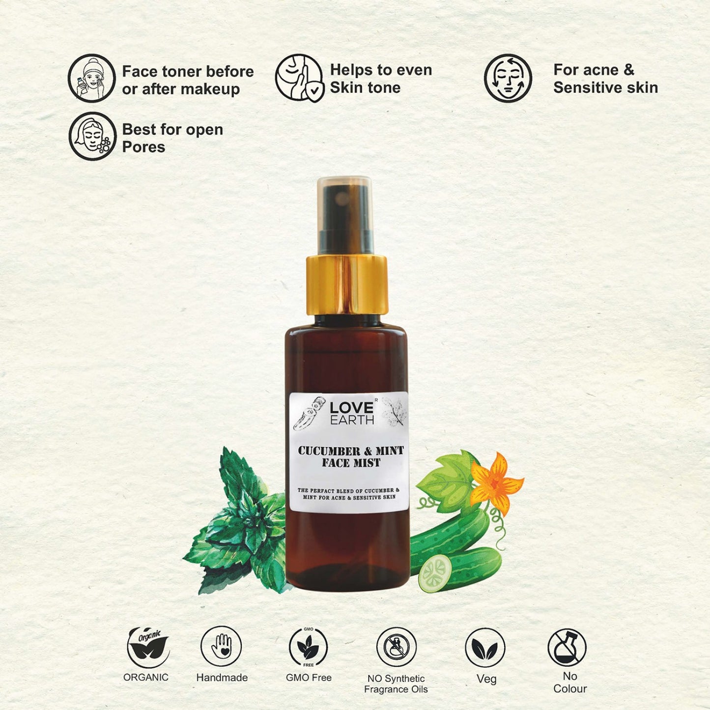 Love Earth Cucumber Mint Mist - 100ml