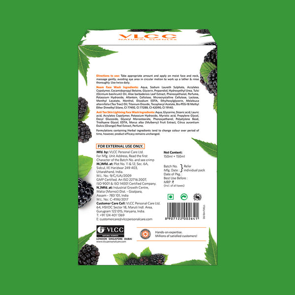 VLCC Neem Face Wash + Anti Tan Skin Lightening Face Wash - 150g