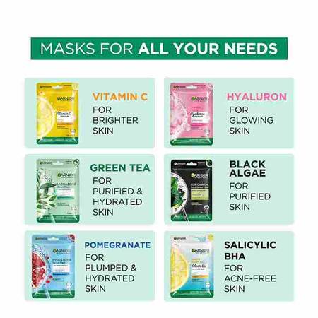 Garnier Hydra Bomb Green Tea Serum Sheet Mask 32g