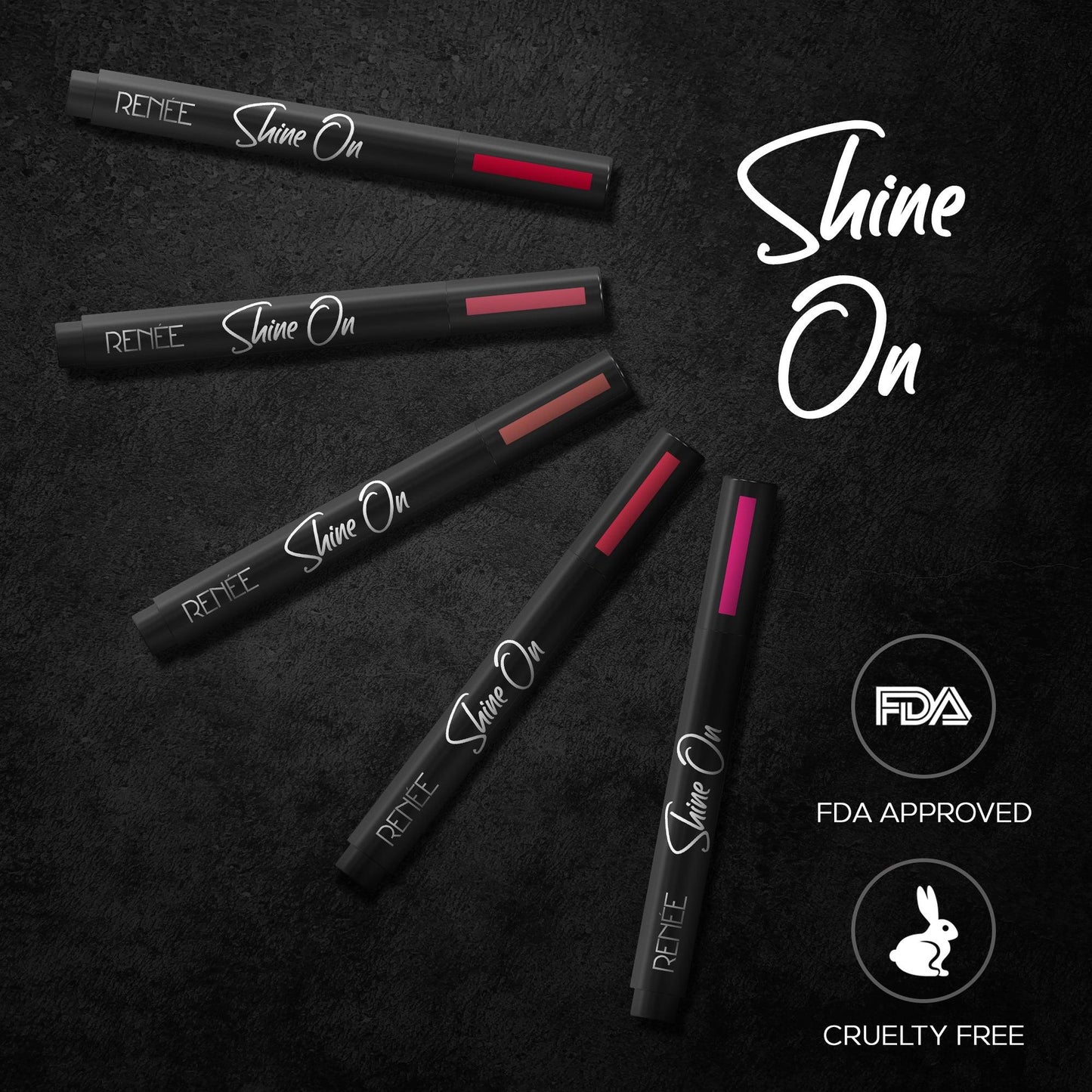 Renee Shine On Lip Lacquer 1.8ml - Scarlet Spark