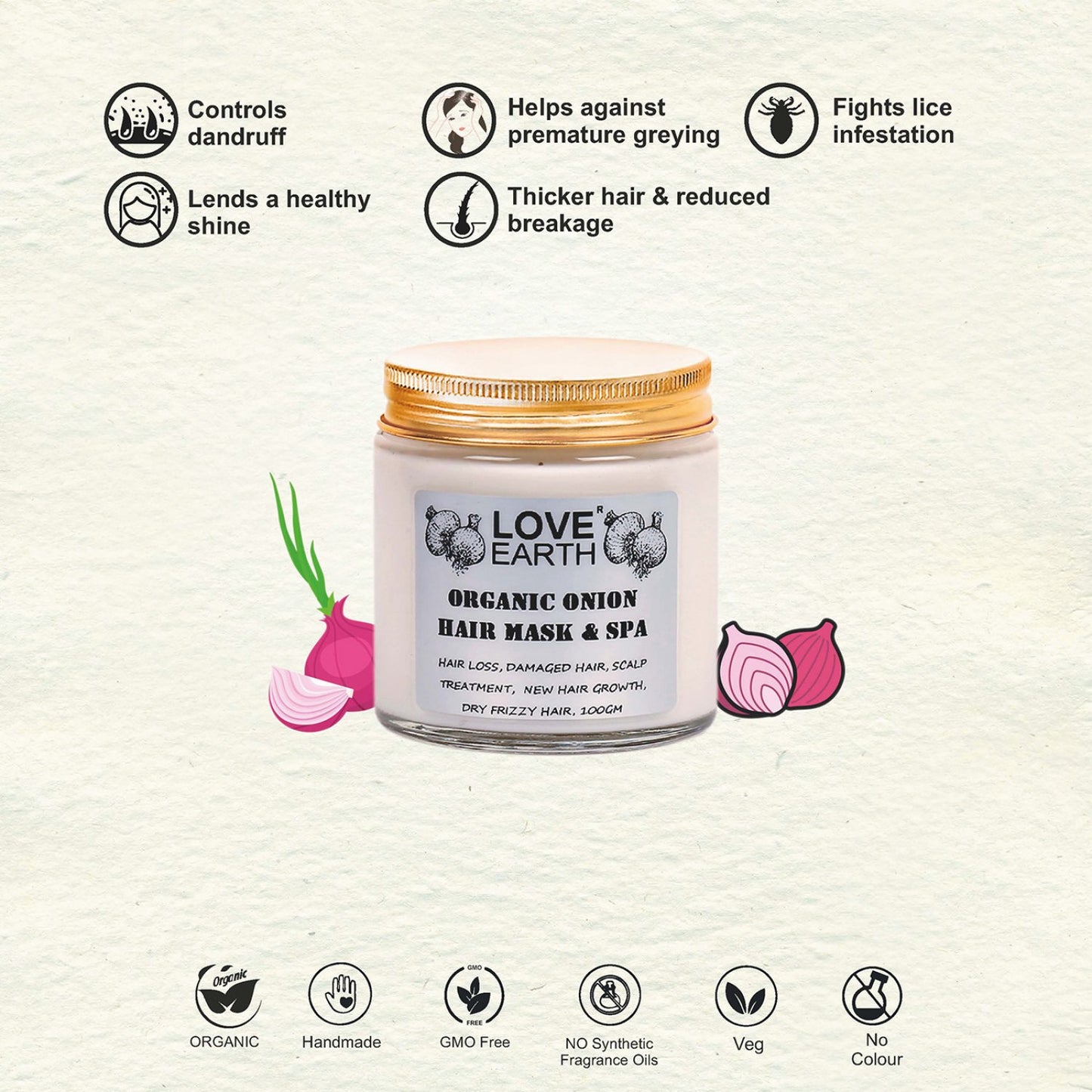 Love Earth Organic Onion Mask And Spa - 100g