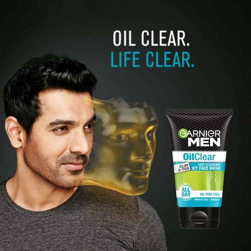 Garnier Men Oil Clear Clay D - Tox Facewash 100g