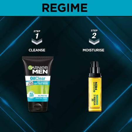 Garnier Men Oil Clear Clay D - Tox Facewash 100g