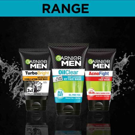 Garnier Men Oil Clear Clay D - Tox Facewash 100g