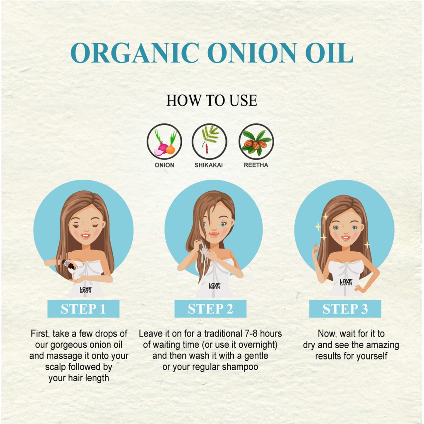 Love Earth Organic Onion Oil - 100ml