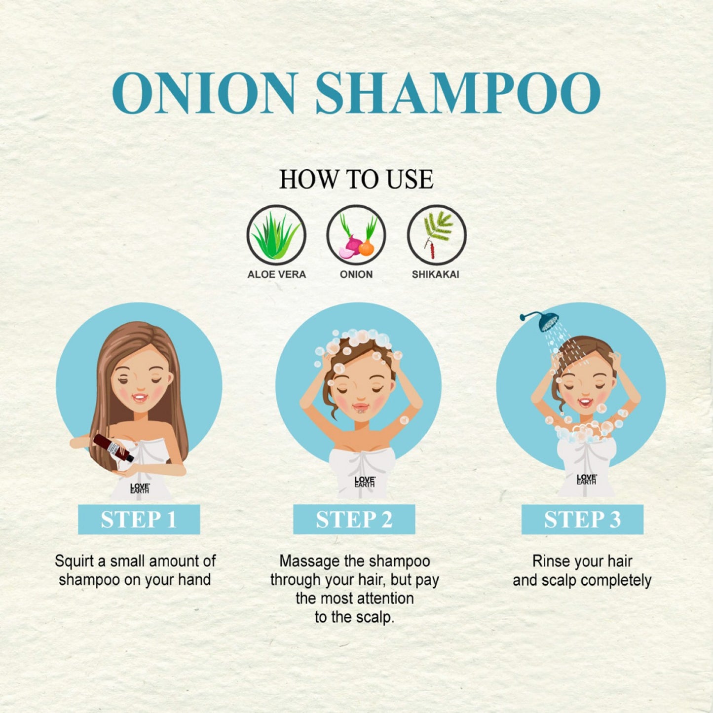 Love Earth Organic Red Onion Shampoo - 200ml