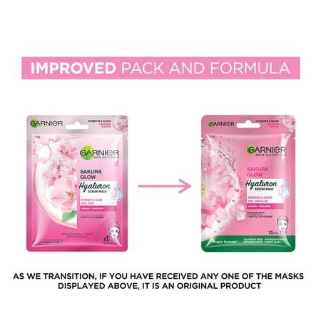 Garnier Sakura Glow Serum Sheet Mask 32g
