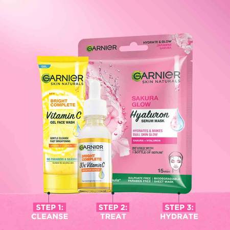 Garnier Sakura Glow Serum Sheet Mask 32g