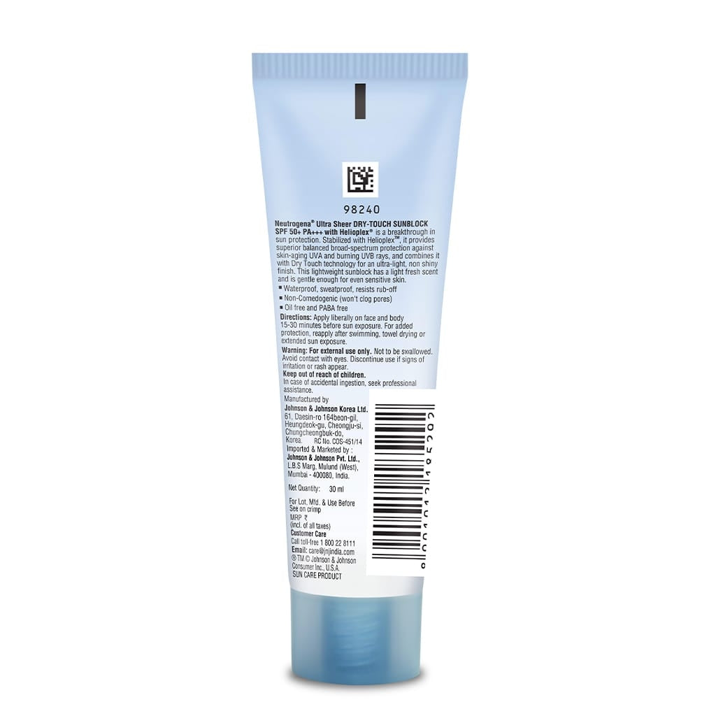 Neutrogena Ultra Sheer Dry Touch Sunscreen SPF 50+ (30ML)
