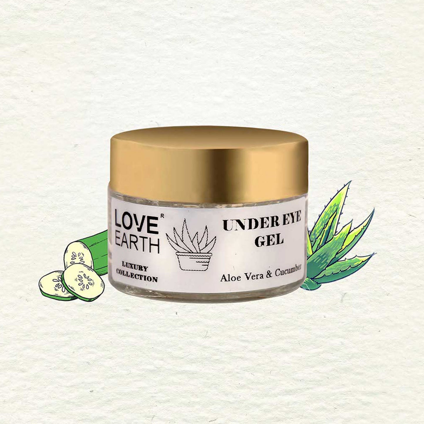 Love Earth Under Eye Gel – Aloe Vera And Cucumber, 50g