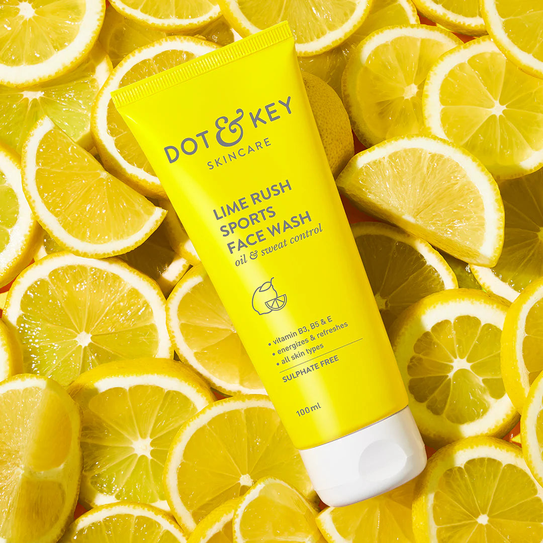 dot & key lime rush sports face wash 100ml