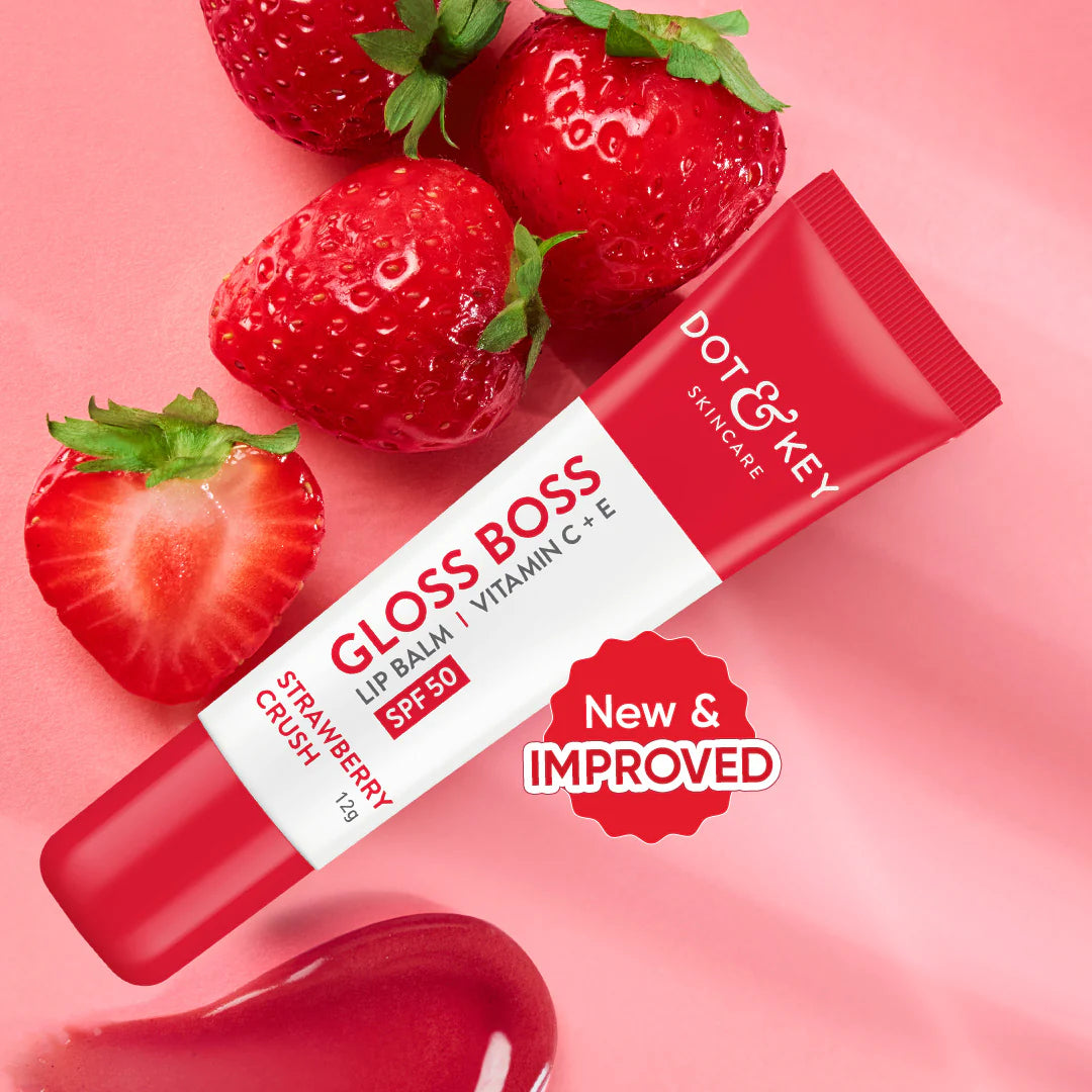 DOT & KEY GLOSS BOSS LIP BALM STRAWBERRY CRUSH