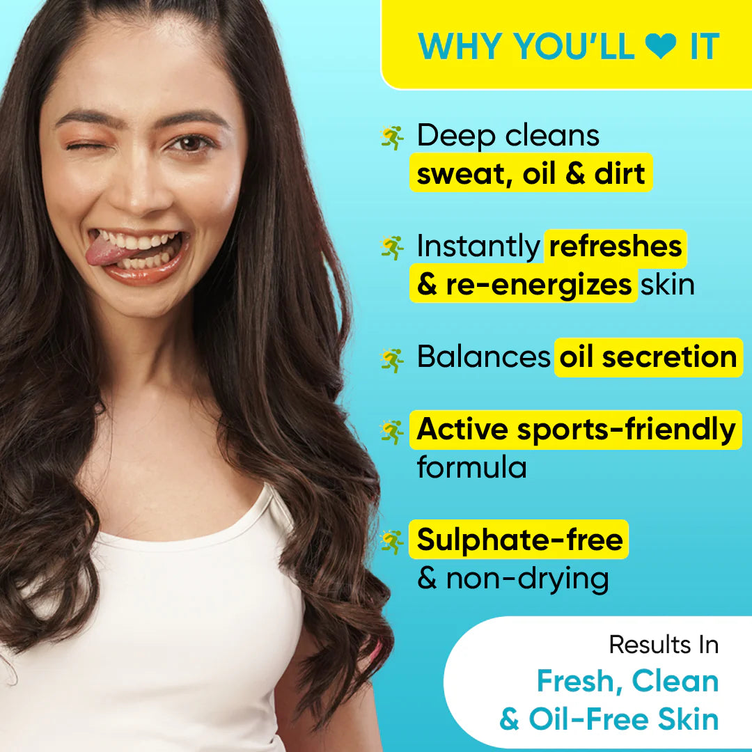 dot & key lime rush sports face wash 100ml