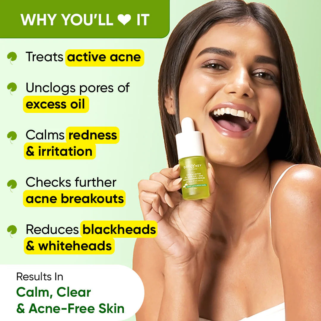 DOT & KEY CICA & CACTUS 2% SALICYLIC + ZINC SKIN CLEARING SERUM 30ML
