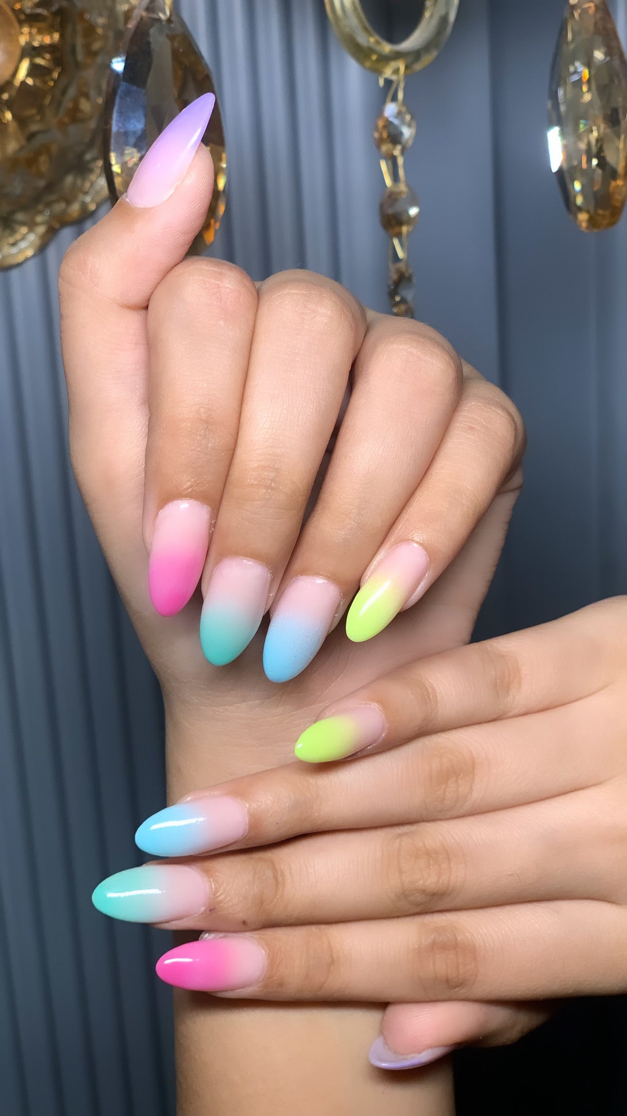 Colorful Ombre - Short Almond