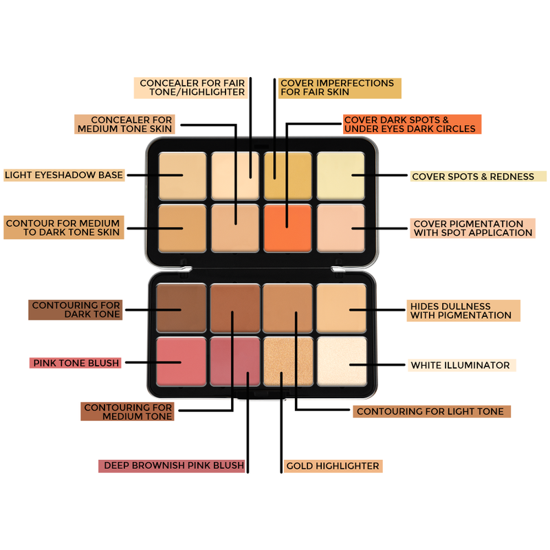 Forever52 - 16 Color Camouflage Face Palette - CHP002