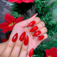 Cherry red nails