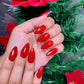Cherry red nails