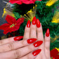 Cherry red nails
