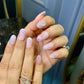 floral french cat eye - oval