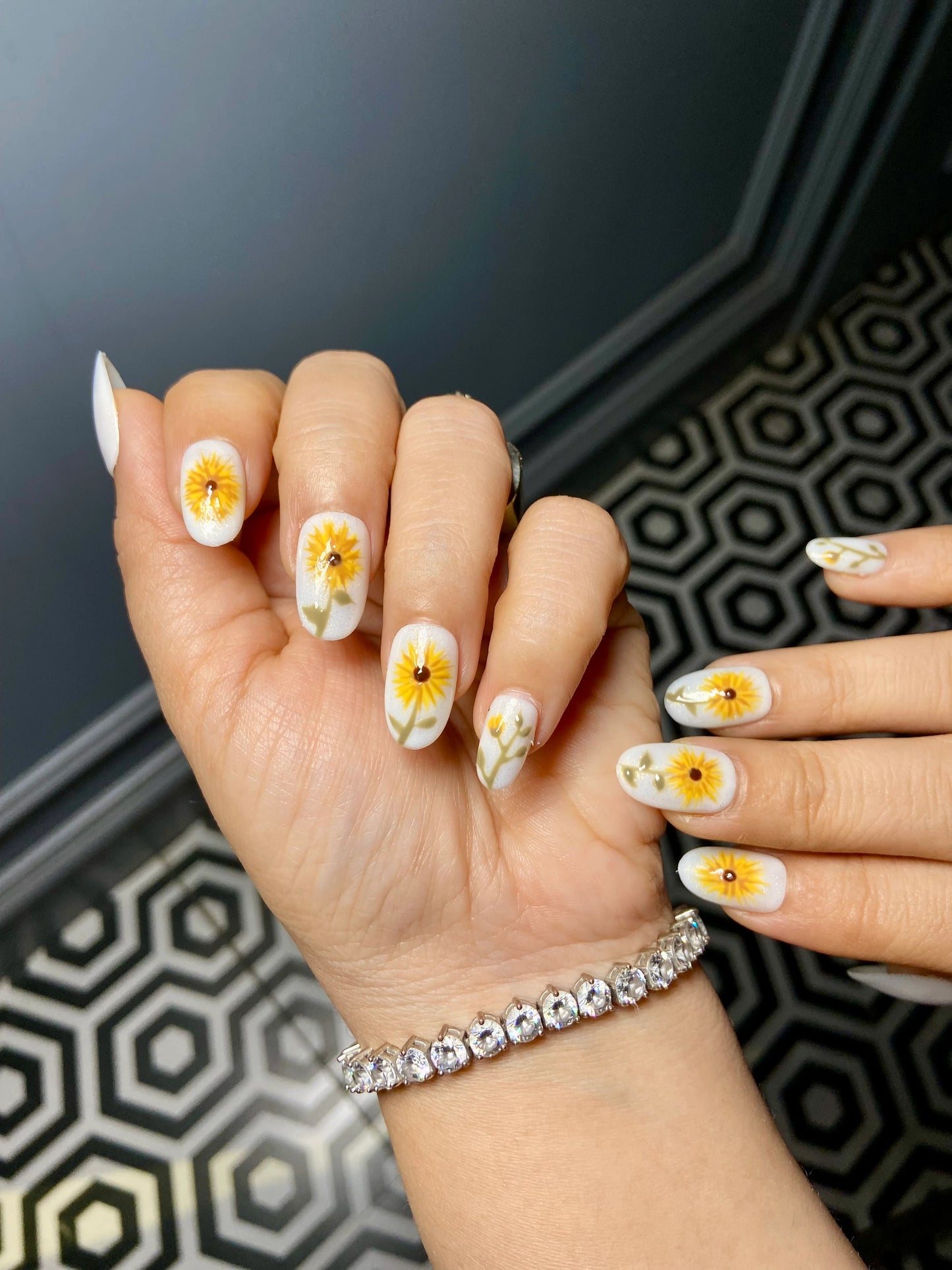 pearl white sunflower