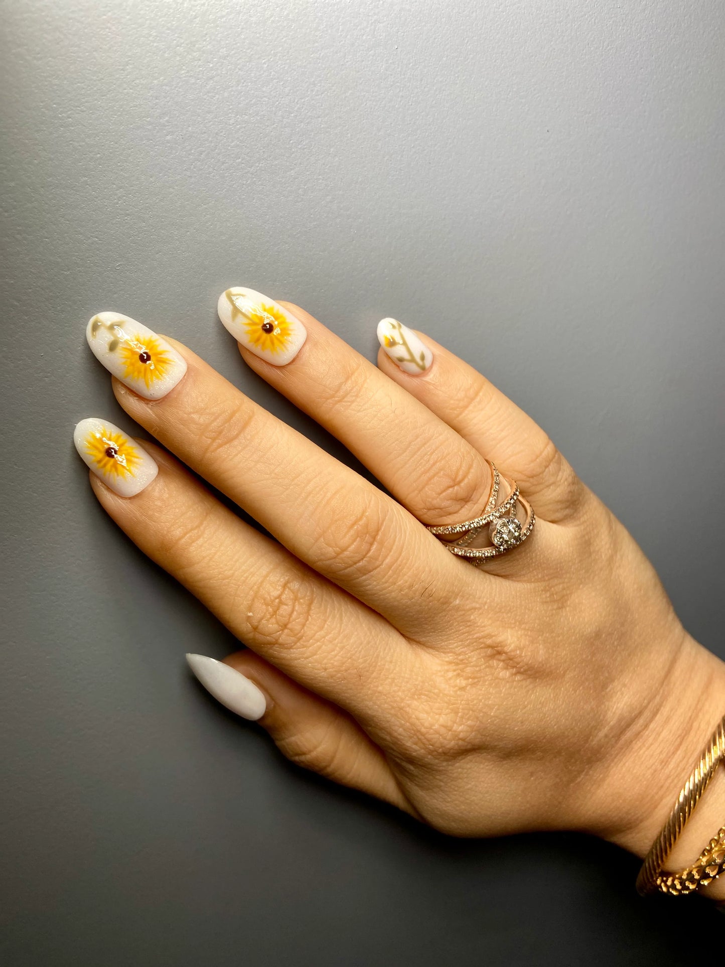 pearl white sunflower