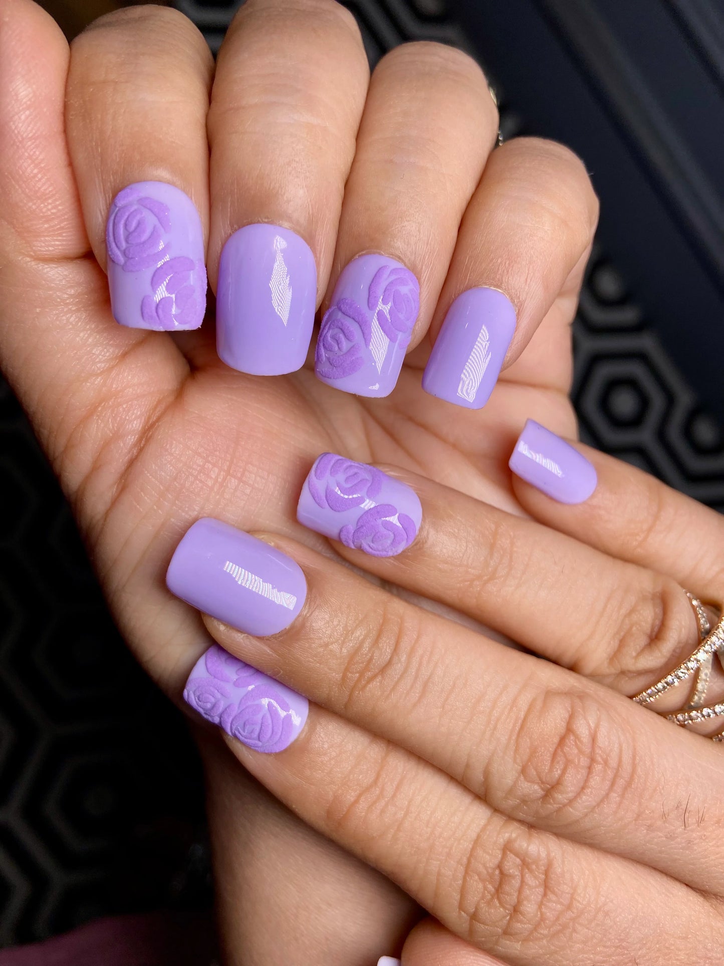 LAVENDER FLORAL NAILS