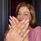 PINK FLORAL NAILS