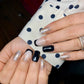 BLACK FRENCH GOLD NAILS